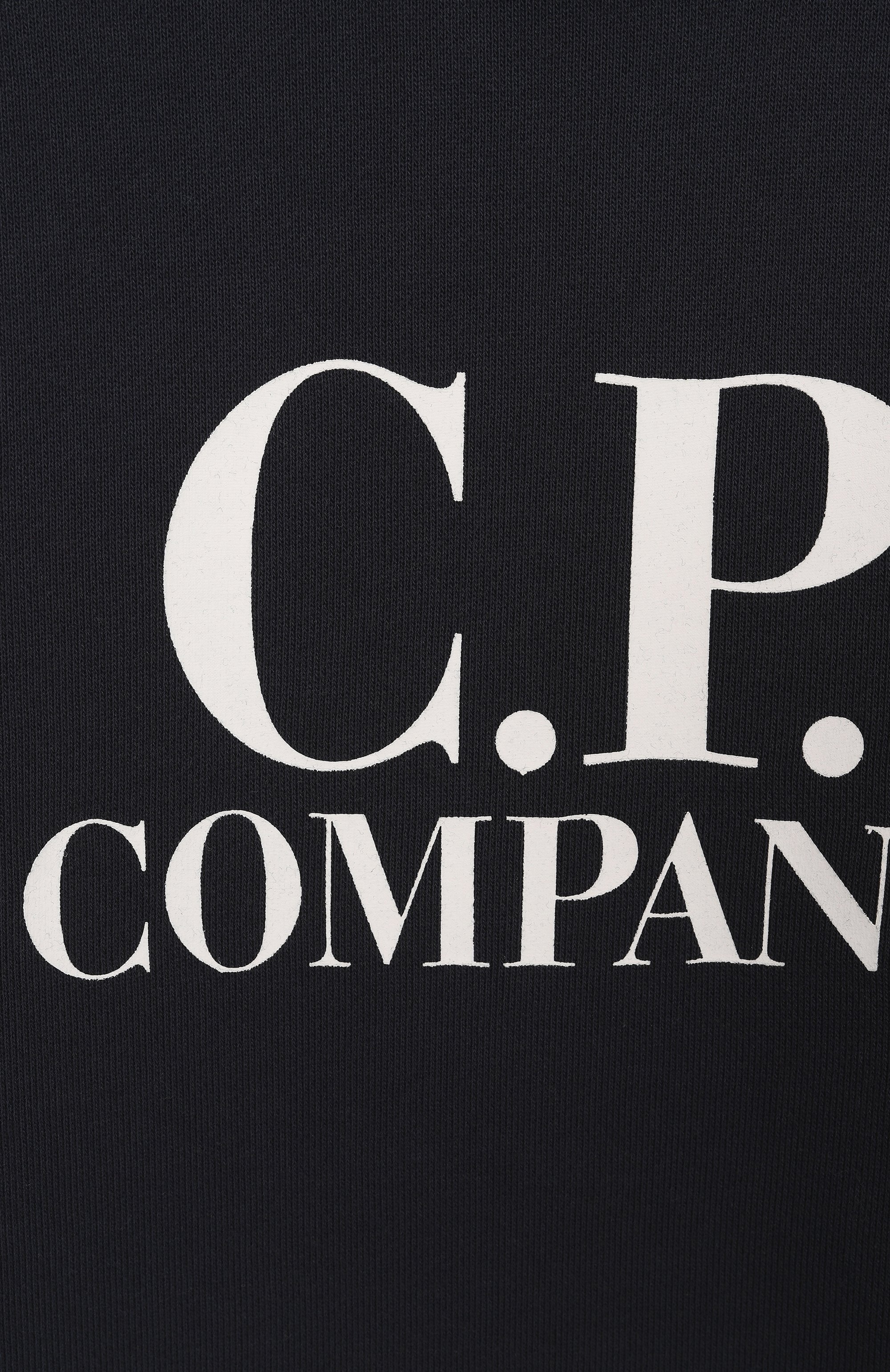 Хлопковый свитшот C.P. COMPANY темно-синего цвета по цене 16650 руб., арт. CUF019/LCA76/4-8, фото 3 Хлопковый свитшот C.P. COMPANY, арт. CUF019/LCA76/4-8, фото 3