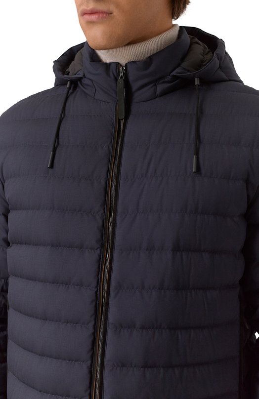 Пуховик из шерсти и шелка Zegna 7209B/E7T25 Синий  7209B/E7T25 Фото 5