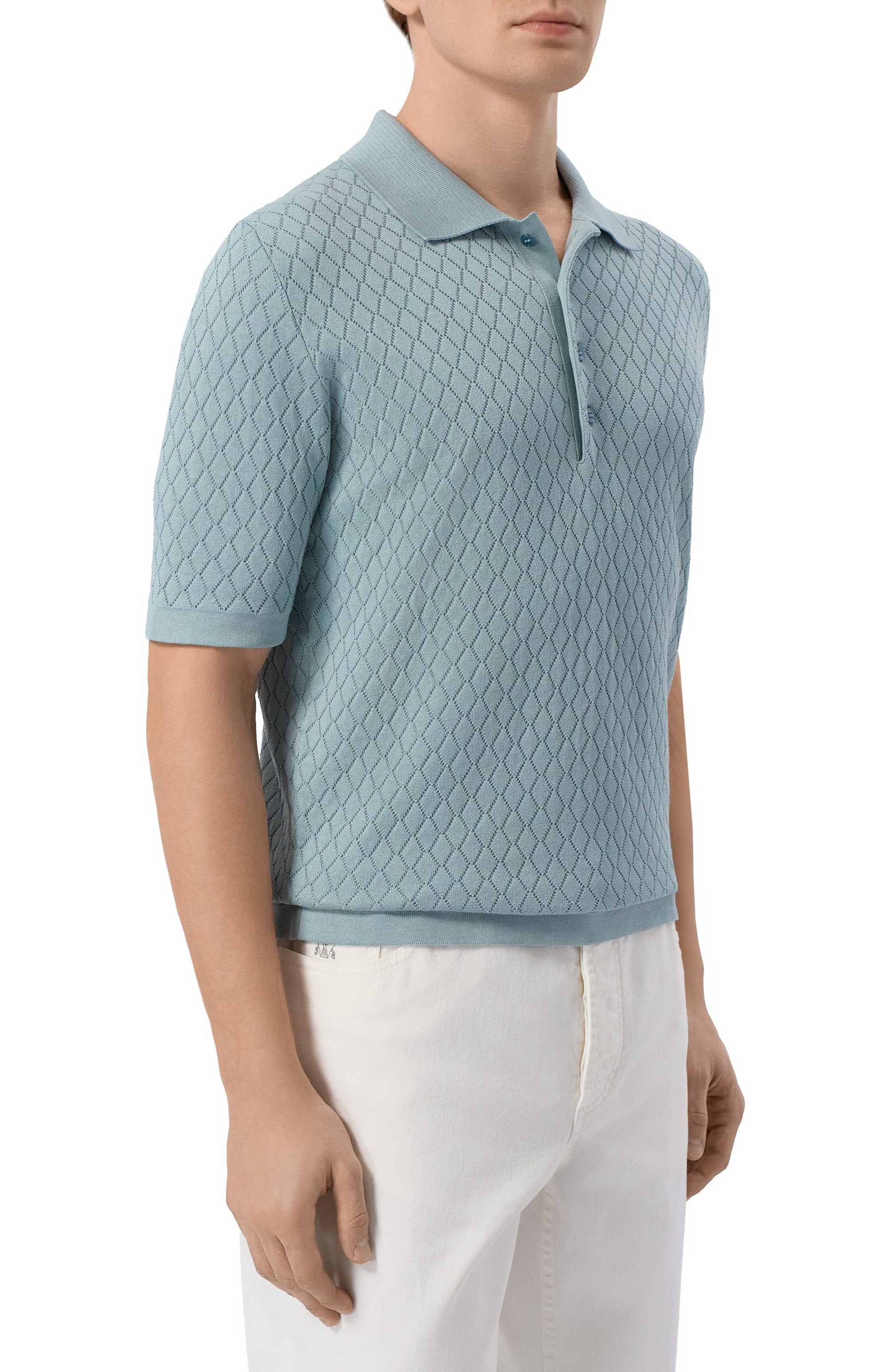 Поло из шелка и хлопка MVST, арт. M26.2PM.K127/Y205 R0MBI 3D, фото 3