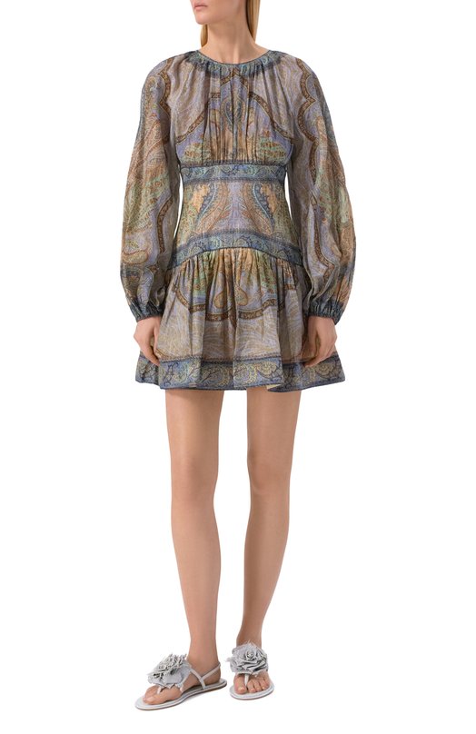 Комбинированные сандалии Rose Le Silla 1214B020MTPPNEM Голубой  1214B020MTPPNEM Фото 3