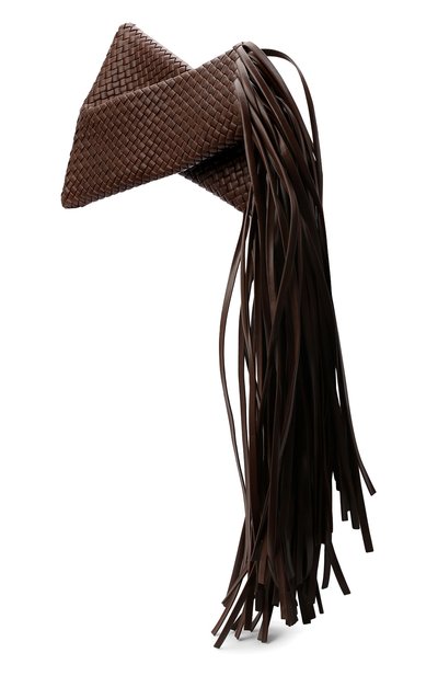 Клатч bv fringe crisscross BOTTEGA VENETA коричневого цвета по цене 346000 руб., арт. 642104/V01D1, фото 3 Клатч bv fringe crisscross BOTTEGA VENETA, арт. 642104/V01D1, фото 3