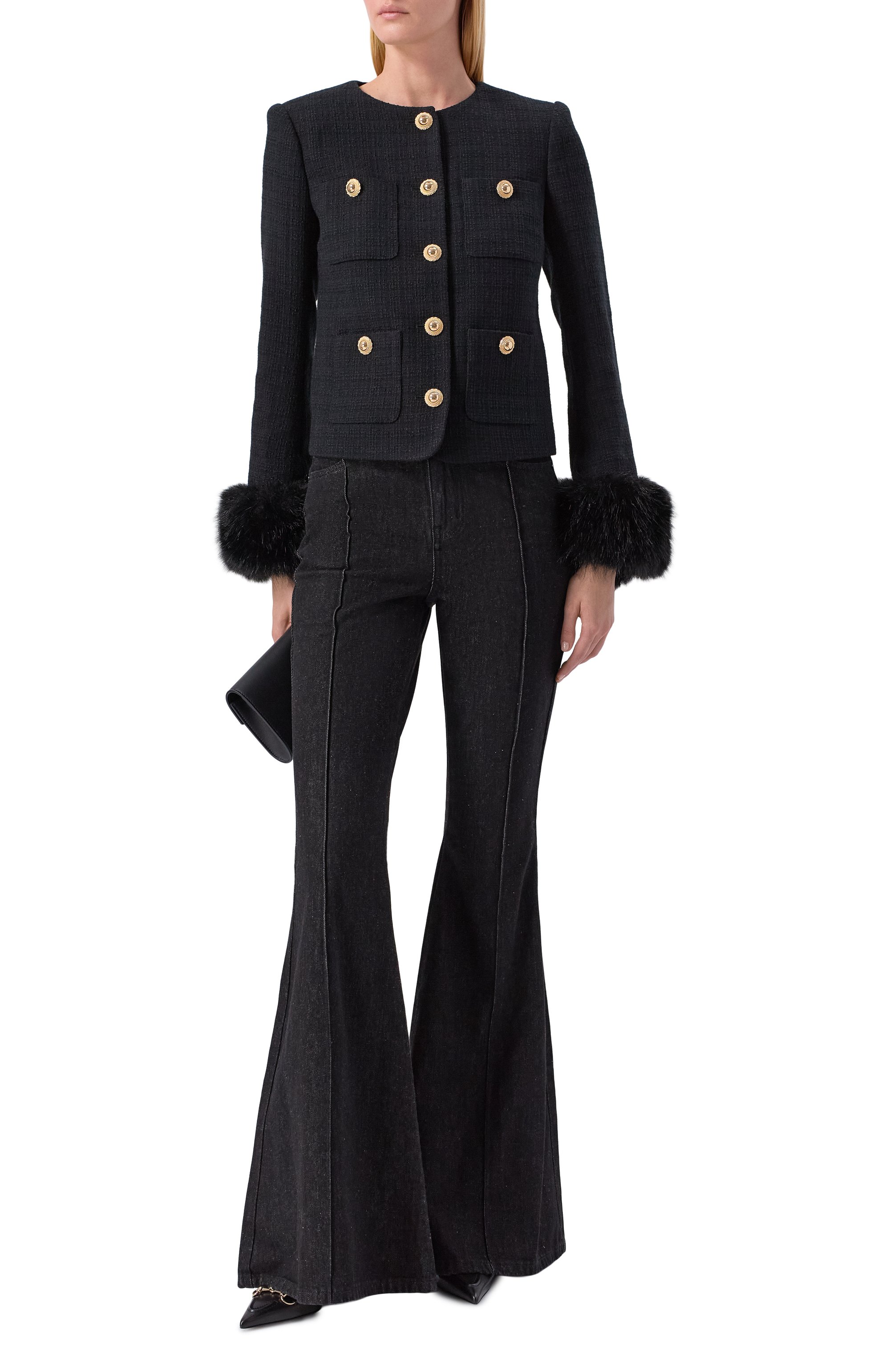 Твидовый жакет SELF-PORTRAIT, арт. AW25088JB, фото 2