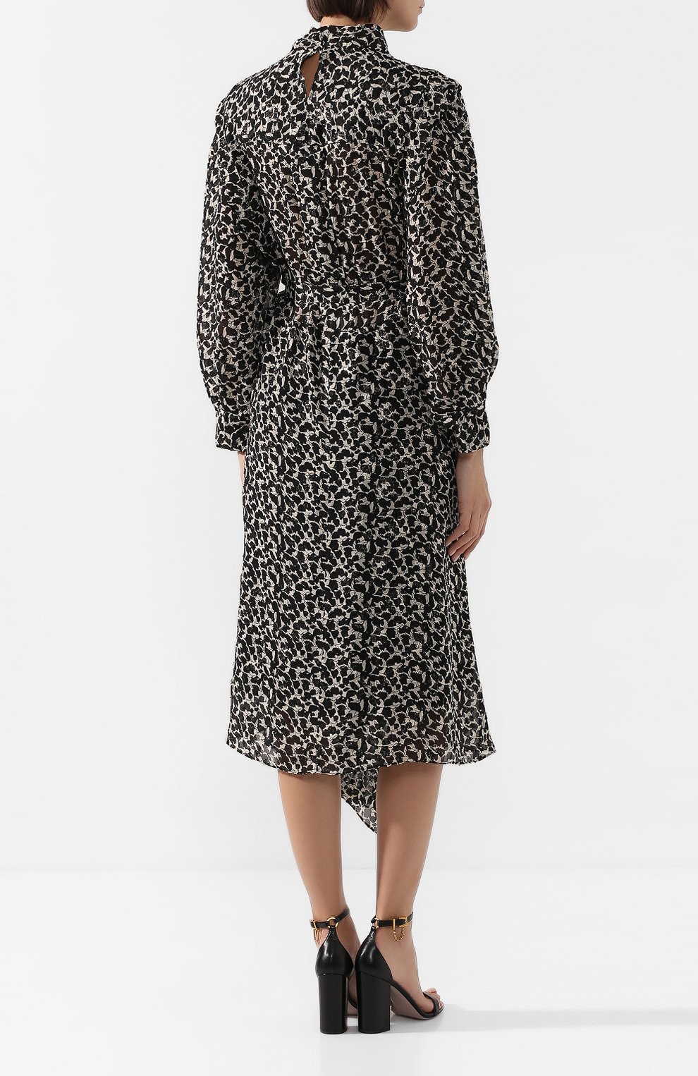 Платье из вискозы ISABEL MARANT черно-белого цвета по цене 140500 руб., арт. R01580-19H032I/JULINEA, фото 4 Платье из вискозы ISABEL MARANT, арт. R01580-19H032I/JULINEA, фото 4