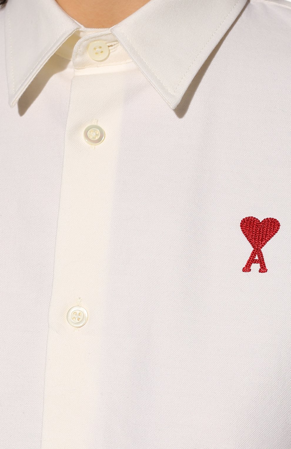 Хлопковая рубашка AMI, арт. BFFSH091.480, фото 5