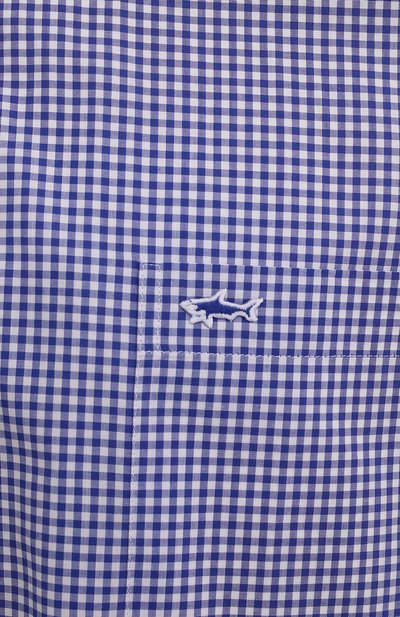 Хлопковая рубашка PAUL&SHARK синего цвета по цене 14050 руб., арт. C0P3004/C00, фото 5 Хлопковая рубашка PAUL&SHARK, арт. C0P3004/C00, фото 5