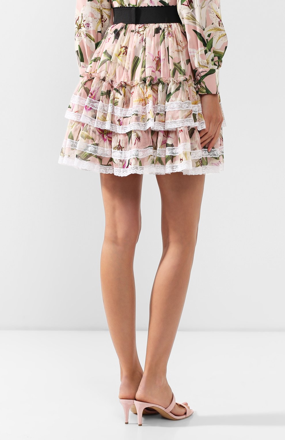 Юбка из смеси шелка и хлопка DOLCE & GABBANA, арт. F4B0BT/HS147, фото 4