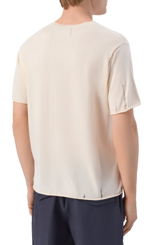 Джемпер из шелка и кашемира Attachment VK61-302 Кремовый  VK61-302 Фото 4