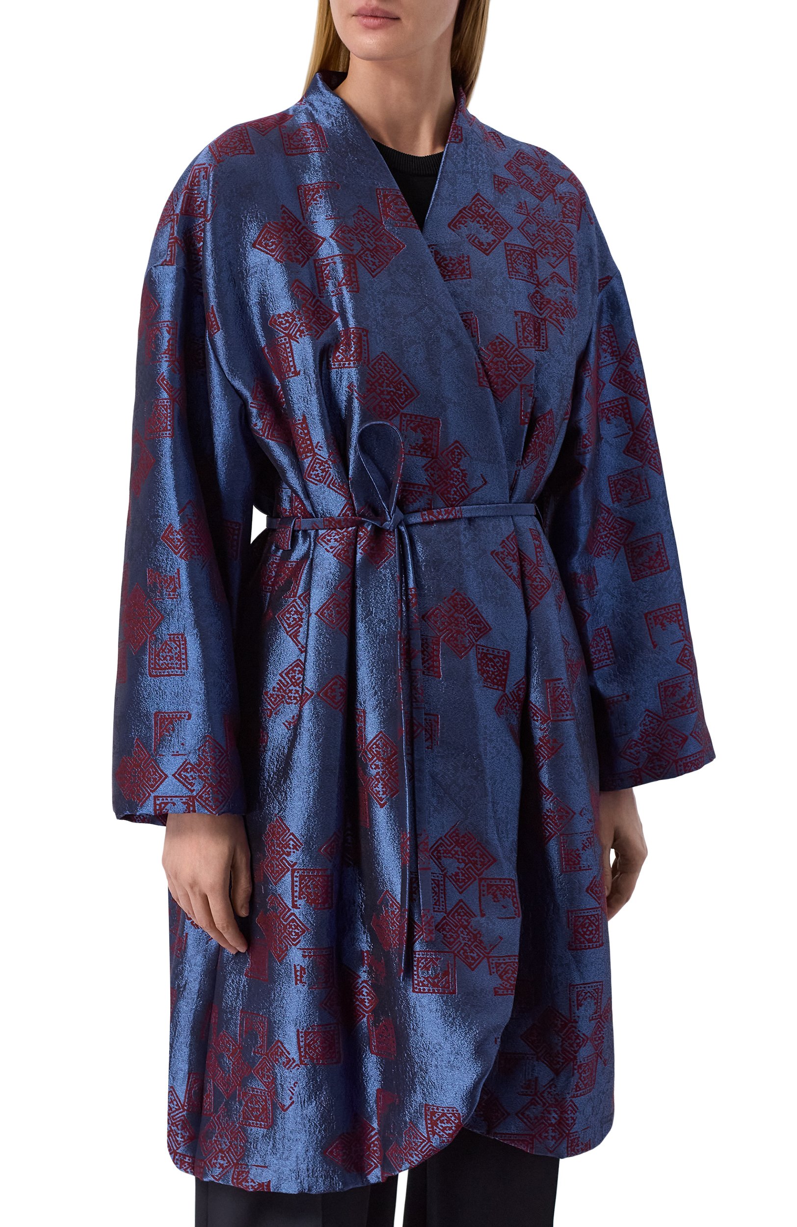 Пальто GIORGIO ARMANI синего цвета по цене 559000 руб., арт. GW003442/TE23101, фото 3 Пальто GIORGIO ARMANI, арт. GW003442/TE23101, фото 3