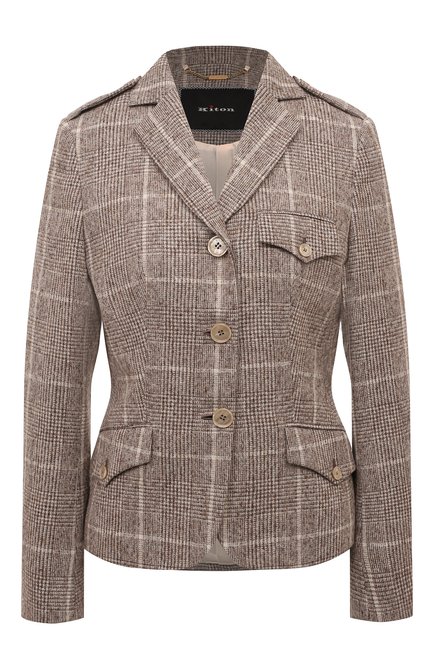 Женский шерстяной жакет KITON бежевого цвета по цене 0 руб., арт. D58511K0508E01 | Фото 1