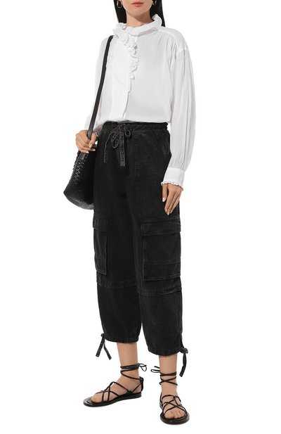 Хлопковая блузка ISABEL MARANT ETOILE, арт. HT0001FA, фото 2