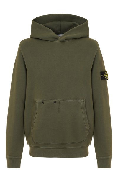 Хлопковое худи STONE ISLAND хаки цвета по цене 61400 руб., арт. 811561041, фото 1 Хлопковое худи STONE ISLAND, арт. 811561041, фото 1