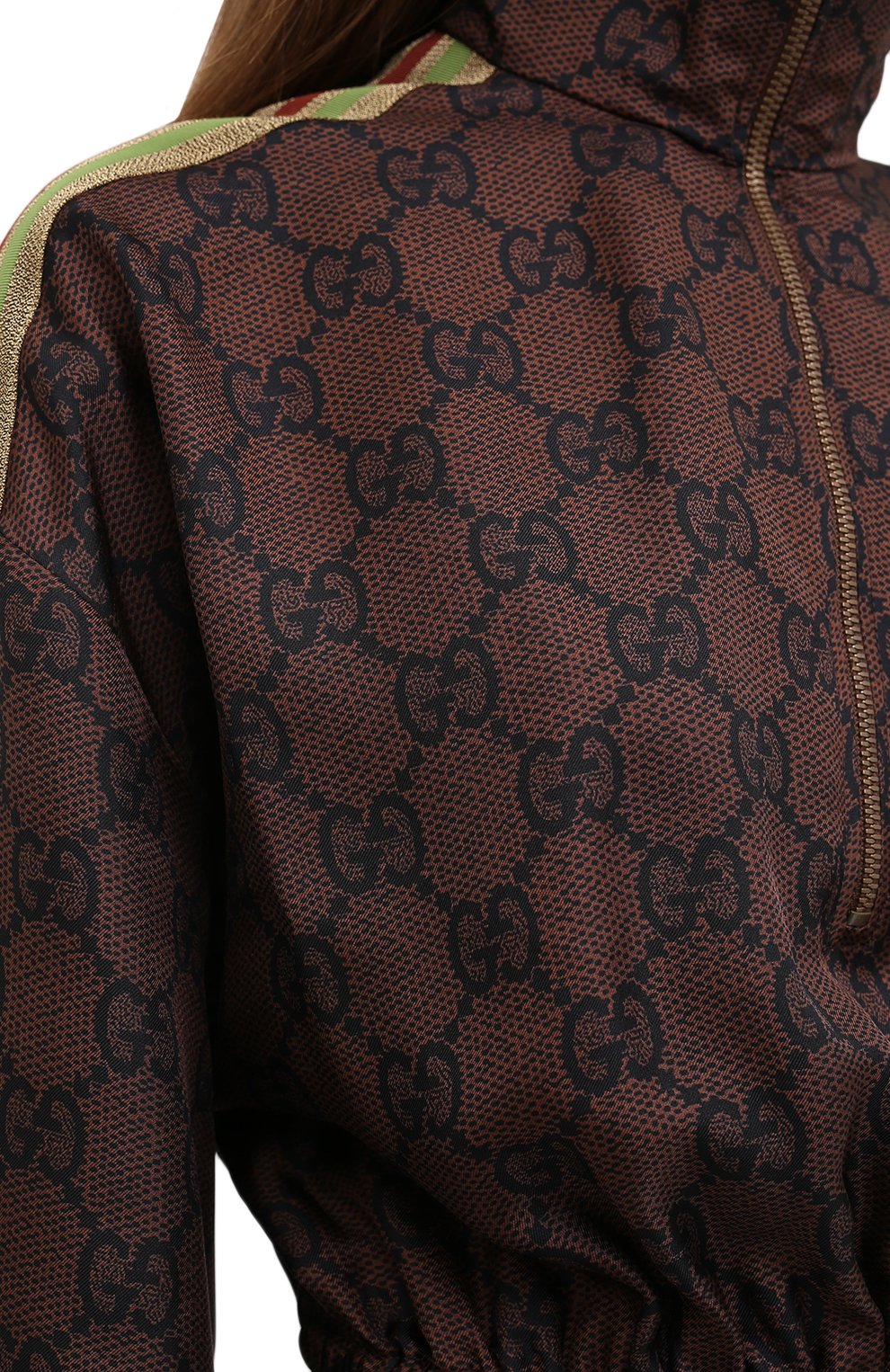 Шелковое платье GUCCI коричневого цвета по цене 244800 руб., арт. 628781/XJCL5, фото 5 Шелковое платье GUCCI, арт. 628781/XJCL5, фото 5