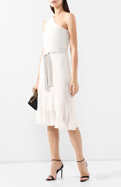 Платье с поясом EMPORIO ARMANI кремового цвета по цене 42250 руб., арт. 3G2AT2/2MA3Z, фото 2 Платье с поясом EMPORIO ARMANI, арт. 3G2AT2/2MA3Z, фото 2