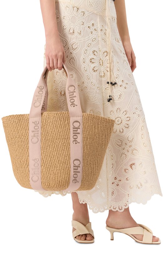 Сумка Woody large Chloé CHC23AS380 Бежевый  CHC23AS380 Фото 2