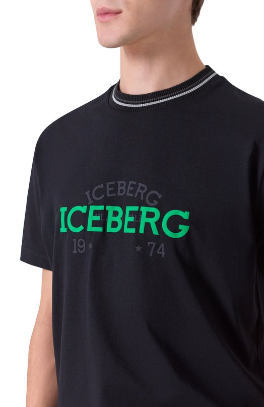 Хлопковая футболка Iceberg F010/6325 Чёрный  F010/6325 Фото 5