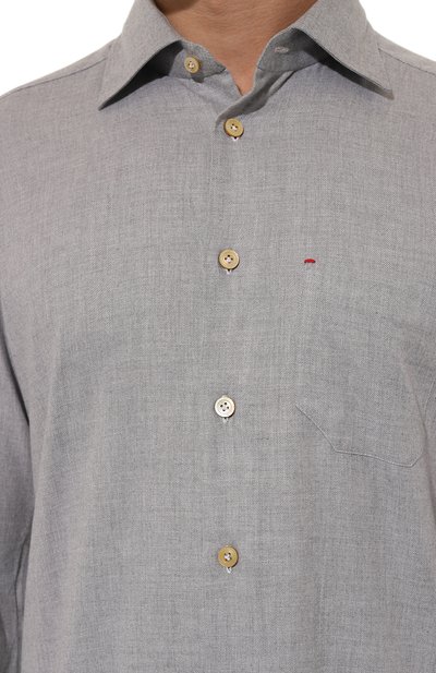 Рубашка из хлопка и лиоцелла KITON, арт. UMCNERH0902511, фото 5