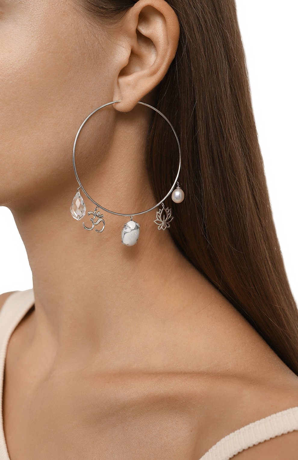 Серьги DZHANELLI серебряного цвета по цене 78000 руб., арт. 00013, фото 2 Серьги DZHANELLI, арт. 00013, фото 2