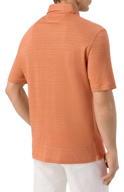 Поло изо льна и хлопка BRUNELLO CUCINELLI, арт. MR8273915, фото 4