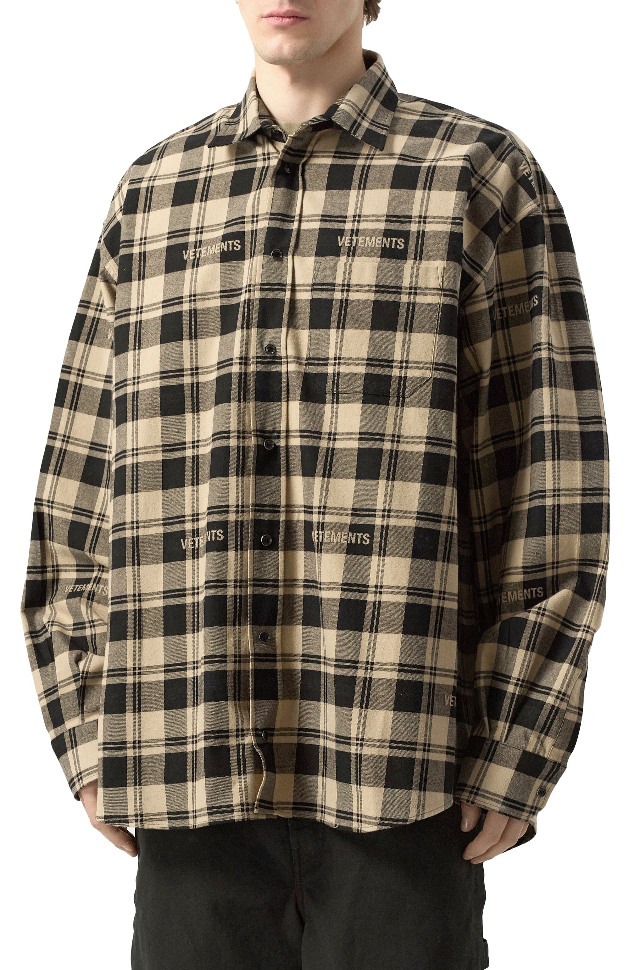 Хлопковая рубашка VETEMENTS, арт. UA65SB990B/C0TT0N, фото 6