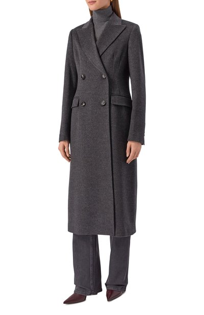 Шерстяное пальто MVST темно-серого цвета по цене 353000 руб., арт. 1602L118DPM/552, фото 3 Шерстяное пальто MVST, арт. 1602L118DPM/552, фото 3