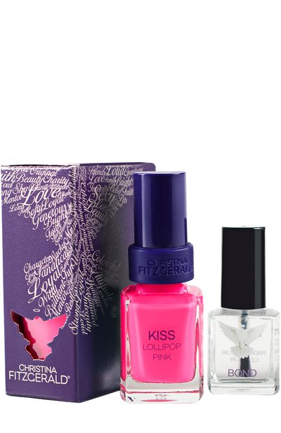Женский лак для ногтей \розовый леденец\" kiss lollipop pink + bond" CHRISTINA FITZGERALD, арт. 9333381002624