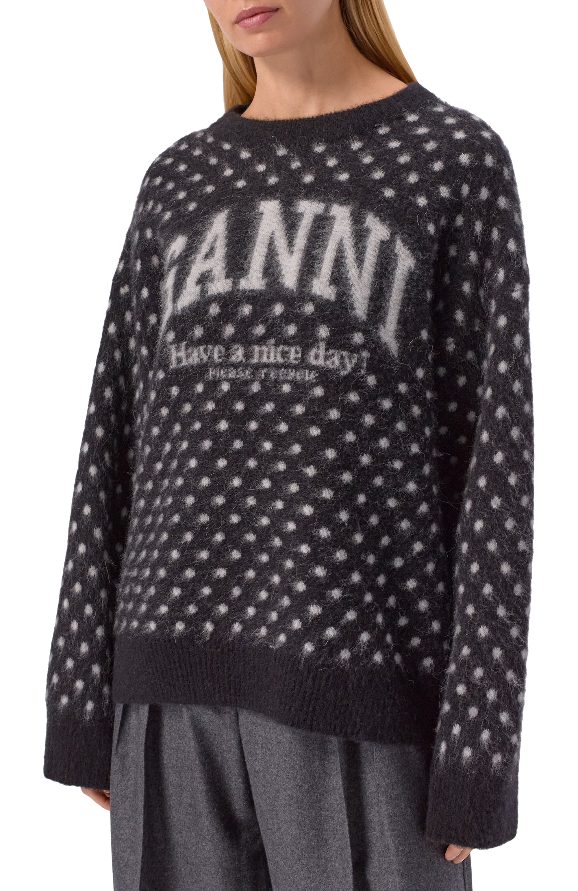 Шерстяной свитер GANNI, арт. A1070123, фото 3