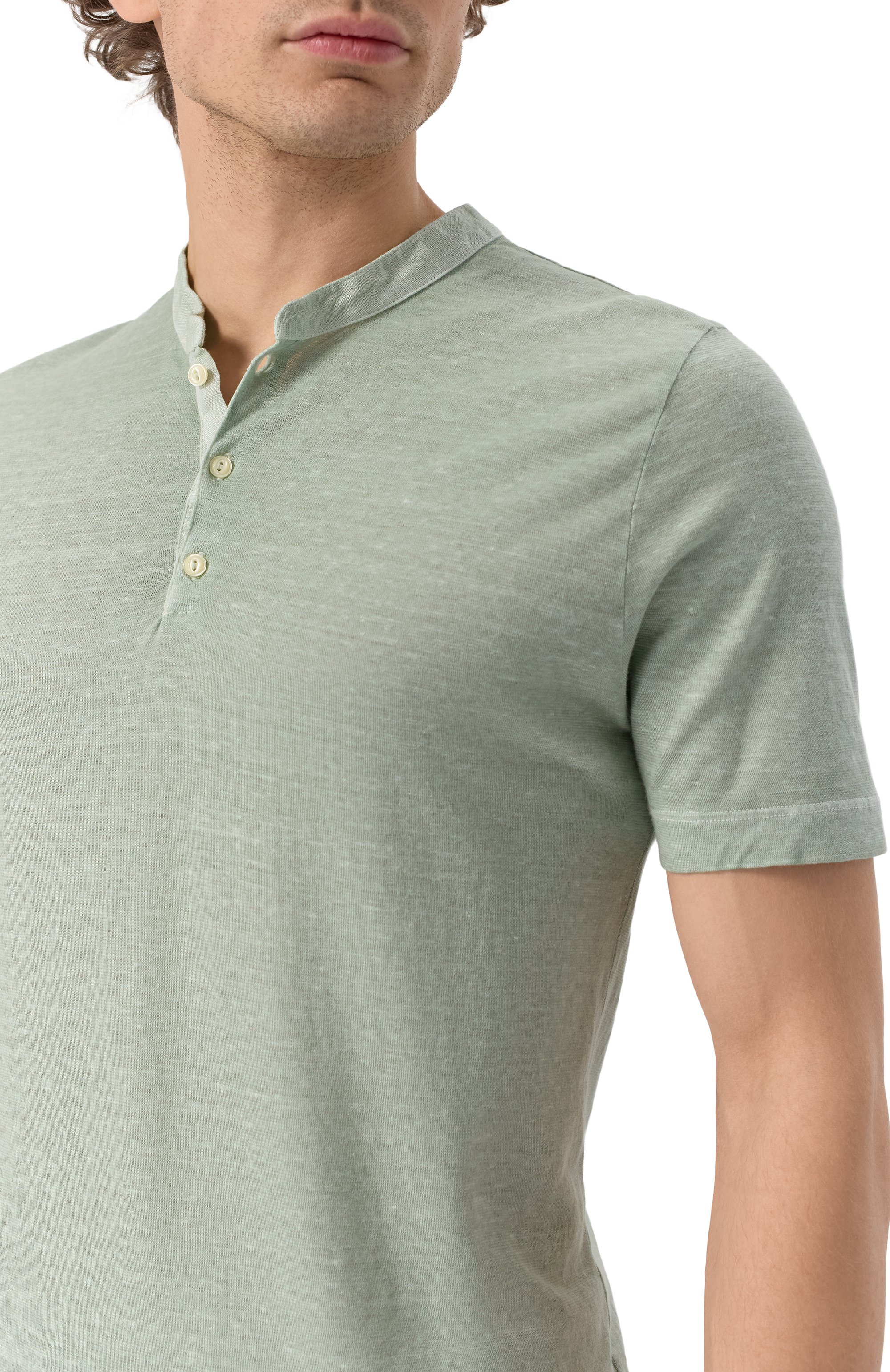 Футболка-хенли изо льна и хлопка 120% LINO, арт. 32ALIM79AC/G308/S01, фото 5