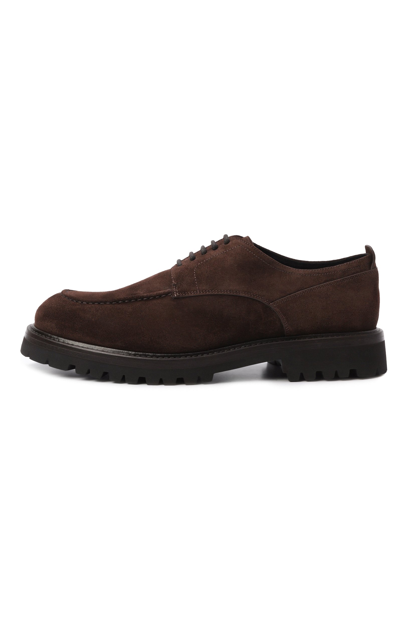 Замшевые дерби MVST коричневого цвета по цене 99550 руб., арт. DERBY_1/SUEDE+CASHMERE, фото 3 Замшевые дерби MVST, арт. DERBY_1/SUEDE+CASHMERE, фото 3