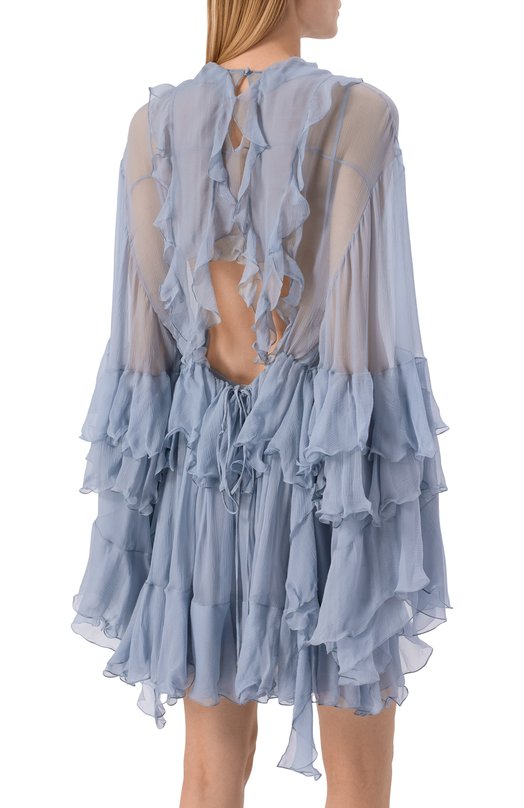 Шелковое платье Chloé CH26SR052001 Серый  CH26SR052001 Фото 4