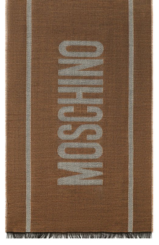 Шерстяной шарф Moschino 50229/M5791 Коричневый  50229/M5791 Фото 4
