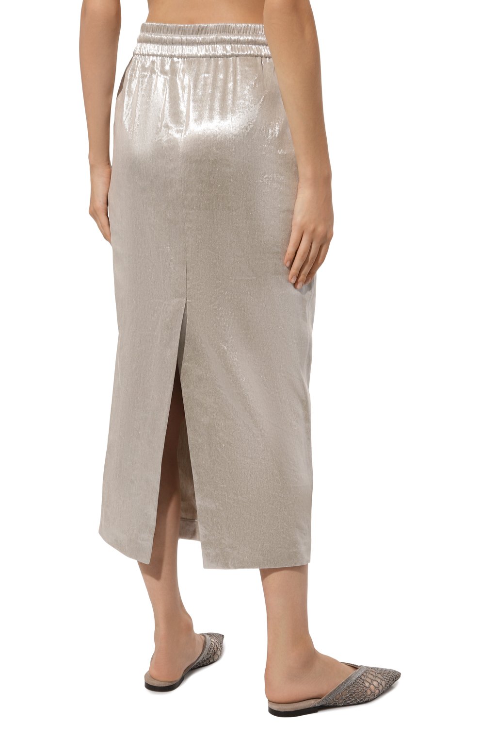 Льняная юбка BRUNELLO CUCINELLI, арт. ML155G3566, фото 4