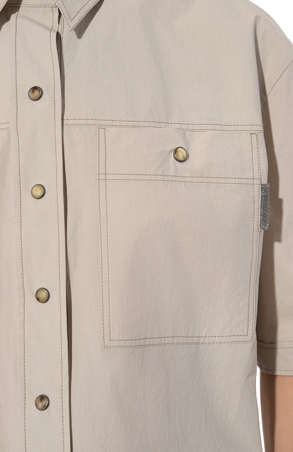 Хлопковая рубашка BRUNELLO CUCINELLI, арт. ML949B1348, фото 5