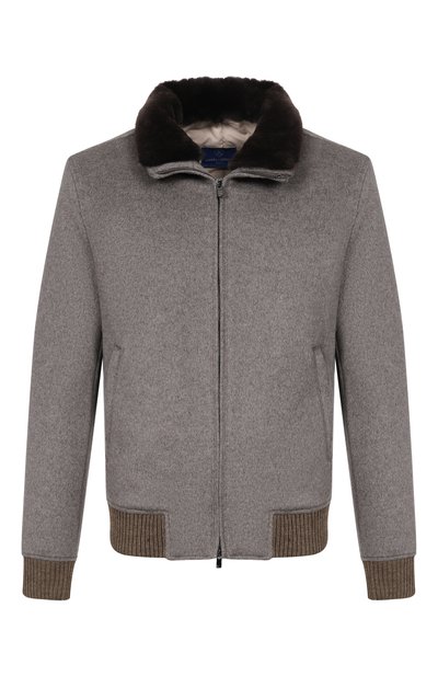 Мужской бомбер с воротником из бобра ANDREA CAMPAGNA, арт. M0D.TIBERI0/ZEUS_SET