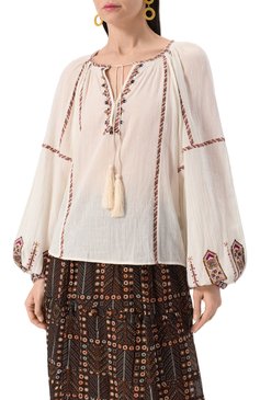 Хлопковая блузка ISABEL MARANT ETOILE, арт. HT0557FA/C1J11E, фото 3