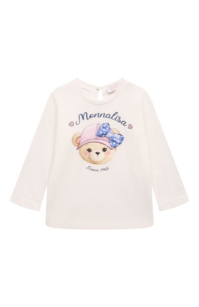 Хлопковый лонгслив MONNALISA, арт. 39D612