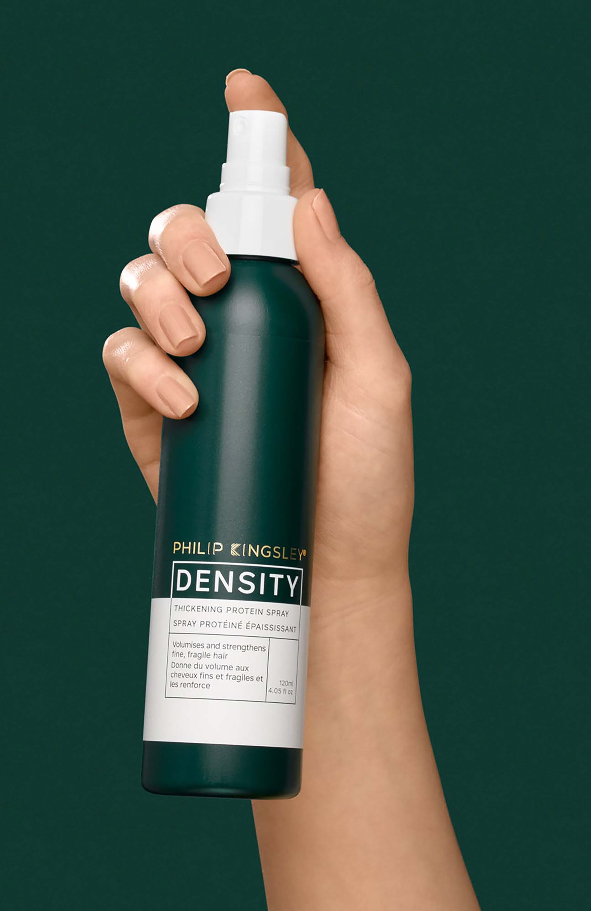 Протеиновый спрей для увеличения плотности и густоты волос density (120ml) PHILIP KINGSLEY бесцветного цвета по цене 5900 руб., арт. 5060771204842, фото 4 Протеиновый спрей для увеличения плотности и густоты волос density (120ml) PHILIP KINGSLEY, арт. 5060771204842, фото 4