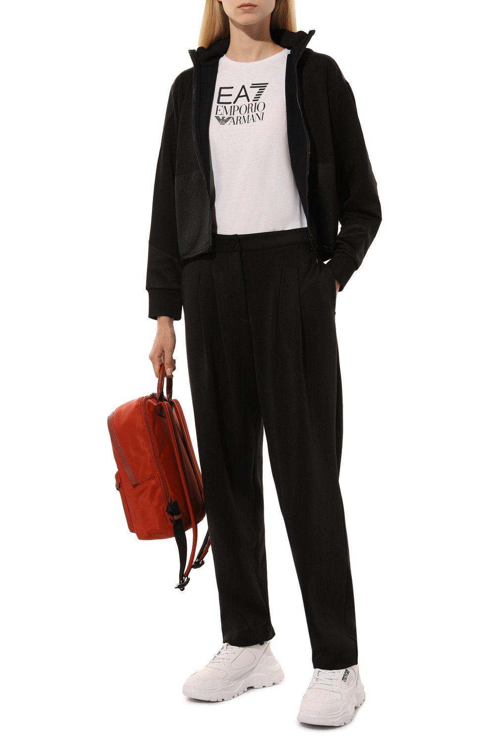 Футболка EA7 белого цвета по цене 6995 руб., арт. 6DTT10/TJVLZ, фото 2 Футболка EA7, арт. 6DTT10/TJVLZ, фото 2