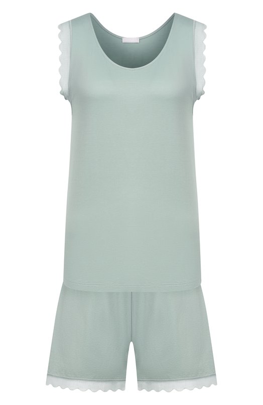 Хлопковая пижама Hanro 074738 Зелёный 074738