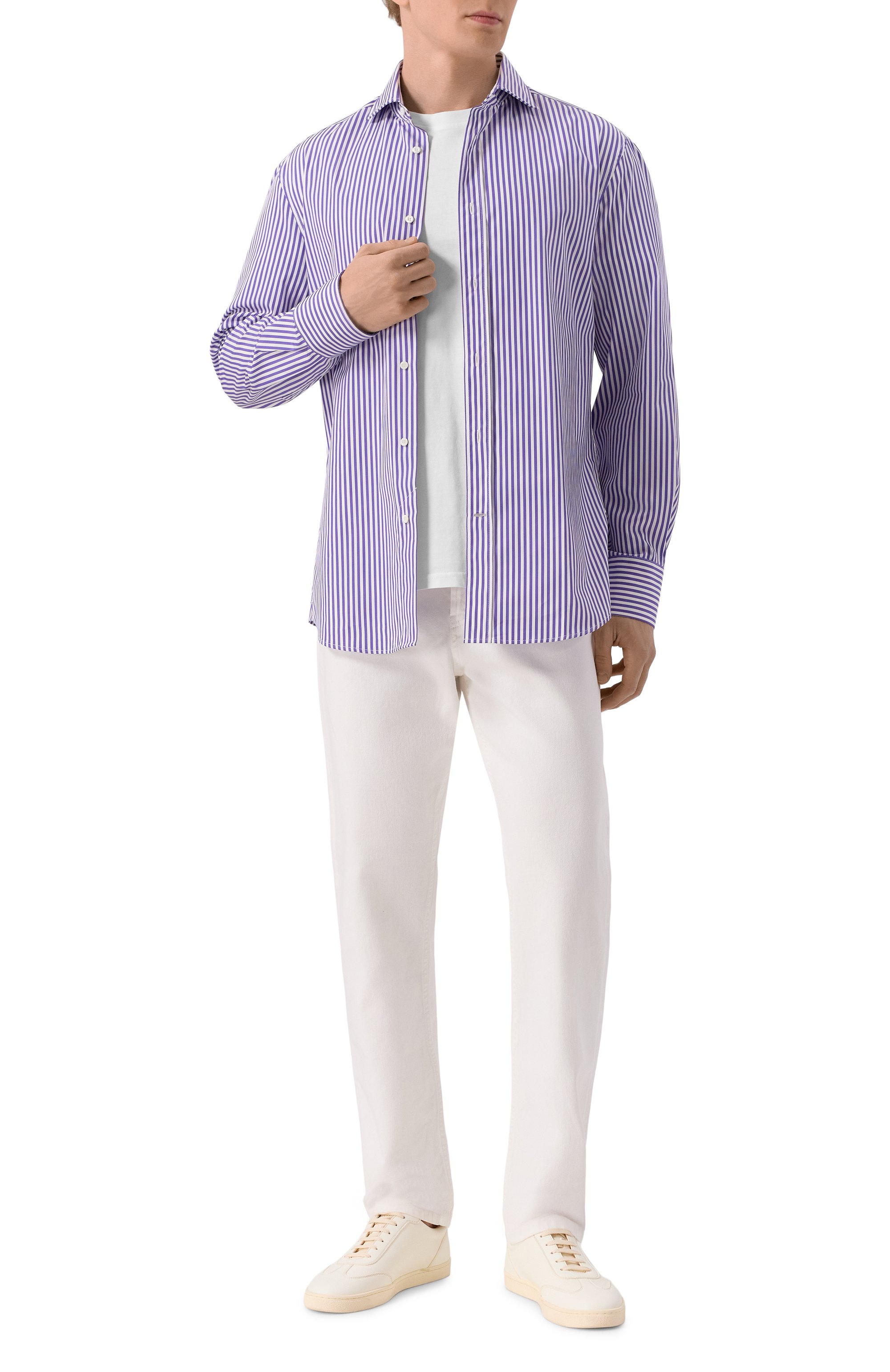 Хлопковая рубашка BRUNELLO CUCINELLI, арт. MY6501718, фото 2