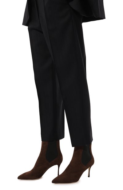 Замшевые ботильоны godiva 75 SERGIO ROSSI коричневого цвета по цене 87550 руб., арт. A85470-MCAZ01, фото 3 Замшевые ботильоны godiva 75 SERGIO ROSSI, арт. A85470-MCAZ01, фото 3