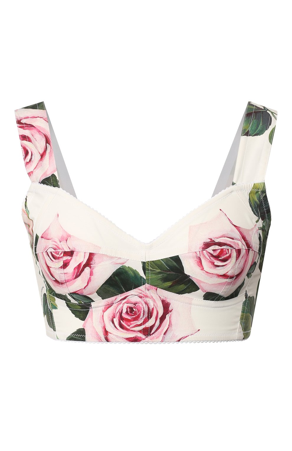 Кроп-топ DOLCE & GABBANA белого цвета по цене 58800 руб., арт. F7Y28T/HS5FZ, фото 1 Кроп-топ DOLCE & GABBANA, арт. F7Y28T/HS5FZ, фото 1