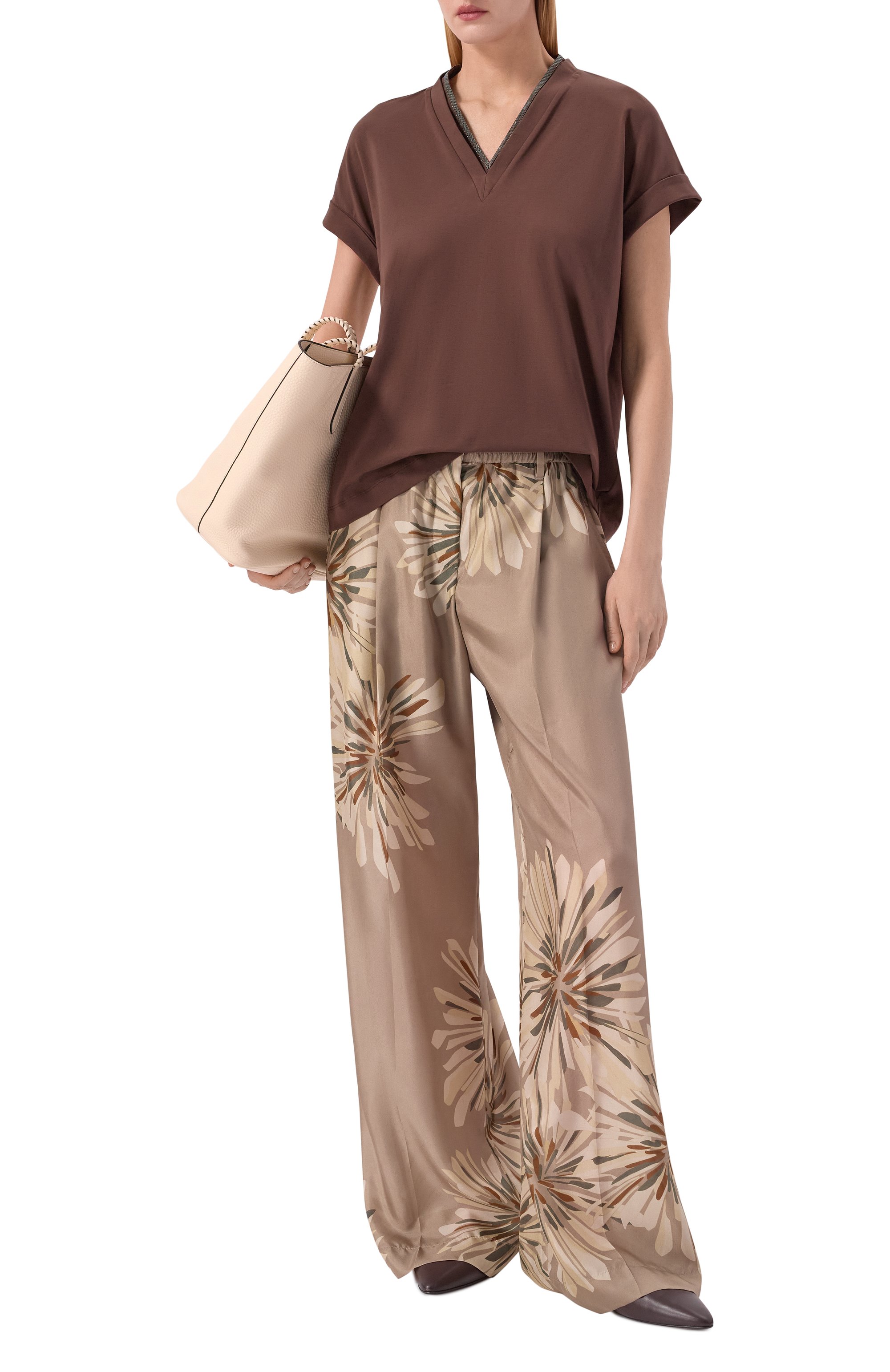 Хлопковая футболка BRUNELLO CUCINELLI, арт. MPT18BD222, фото 2