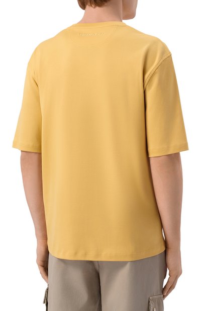 Хлопковая футболка STEFANO RICCI желтого цвета по цене 103000 руб., арт. MNH6205350/LUXT, фото 4 Хлопковая футболка STEFANO RICCI, арт. MNH6205350/LUXT, фото 4