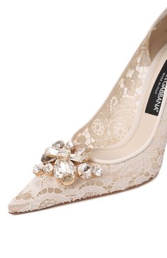 Женские текстильные туфли rainbow 105 DOLCE & GABBANA белого цвета, арт. CD1823/AQ074 | Фото 7 (Подош�ва: Плоская; Каблук высота: Высокий; Материал внешний: Текстиль; Материал сплава: Проставлено; Драгоценные камни: Проставлено; Материал внутренний: Текстиль; Каблук тип: Шпилька)