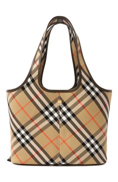 Женская сумка-тоут BURBERRY бежевого цвета, арт. 8094685 | Фото 6 (Материал сплава: Проставлено; Драгоценные камни: Проставлено; Размер: medium; Материал: Текстиль)