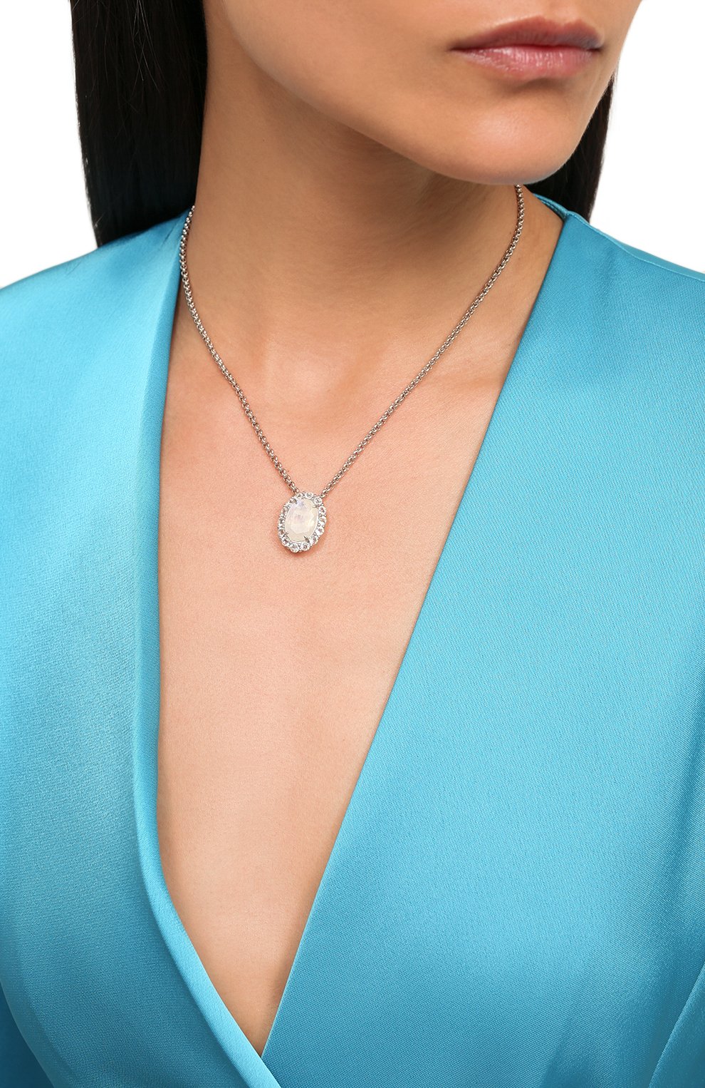 Кулон на цепочке SECRETS JEWELRY серебряного цвета по цене 35710 руб., арт. ЦЛКОС00716, фото 2 Кулон на цепочке SECRETS JEWELRY, арт. ЦЛКОС00716, фото 2