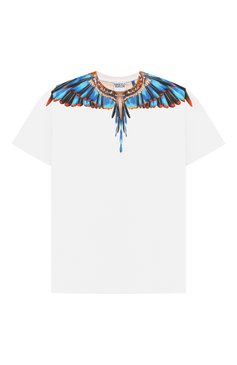 Детская хлопковая футболка MARCELO BURLON KIDS OF MILAN белого цвета, арт. CBAA002F21JER009 | Фото 1 (Материал внешний: Хлопок; Рукава: Короткие; Мальчики Кросс-КТ: Футболка-одежда; Драгоценные камни: Проставлено; Материал сплава: Проставлено; Ростовка одежда: 10 - 11 лет | 140 - 146см, 6 лет | 116 см, 8 лет | 128 см)