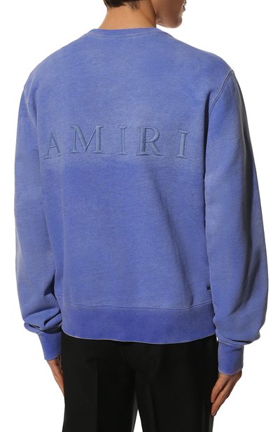 Хлопковый свитшот AMIRI синего цвета по цене 99500 руб., арт. PS22MJL042-420, фото 4 Хлопковый свитшот AMIRI, арт. PS22MJL042-420, фото 4