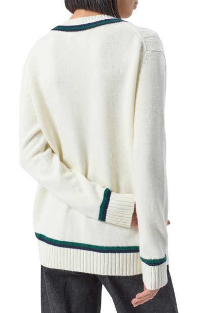 Пуловер из шерсти и вискозы MC2 SAINT BARTH кремового цвета по цене 20800 руб., арт. R0GER W/03090G, фото 4 Пуловер из шерсти и вискозы MC2 SAINT BARTH, арт. R0GER W/03090G, фото 4