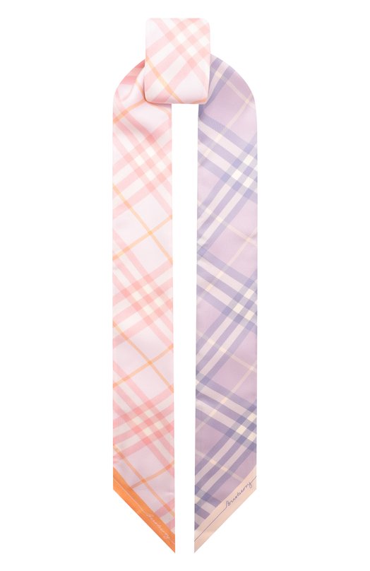 Шелковый шарф-твилли Burberry 8110364 Розовый 8110364